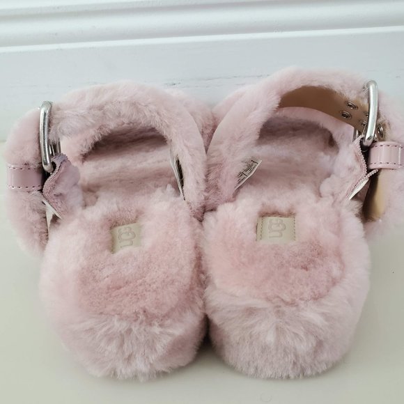 UGG PINK CRYSTAL FUZZ YEAH SLIDE SHEEPSKIN SLIPPER - Picture 5 of 8